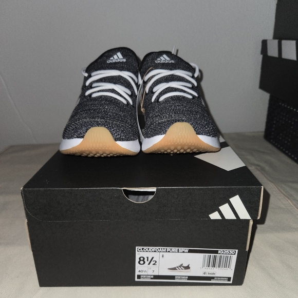 Adidas Black and White Sneakers - Picture 3 of 5